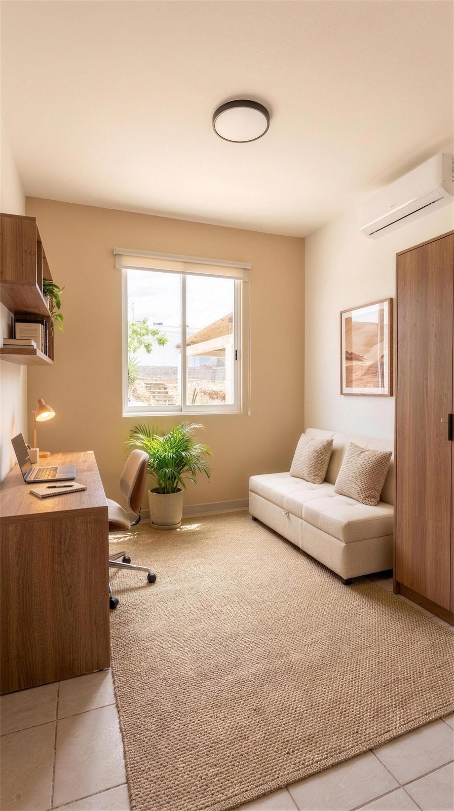Espacio ambientado como estudio y home office